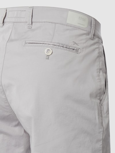 Brax Straight Fit Chino-Shorts mit Stretch-Anteil Modell 'Bozen' Silber Melange 3