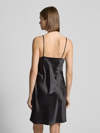 Review Minikleid mit Spaghettiträgern Black 5