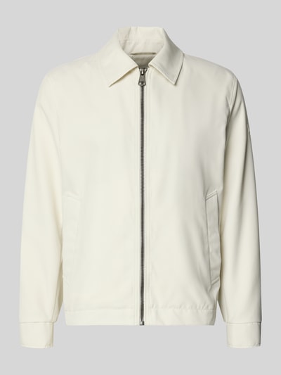 Produktfoto, Regular Fit Blouson mit Umlegekragen Modell 'LIGHT 2.0' von Strellson, efekt: jednolity kolor, zamek błyskawiczny, długi rękaw, zakończenie: elastyczny, kieszenie: kieszeń napoleonka, boczne wpuszczane kieszenie, kolor jasny, gładka tekstura