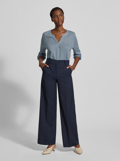Tom Tailor Regular Fit Bluse aus Baumwoll-Mix Petrol 1