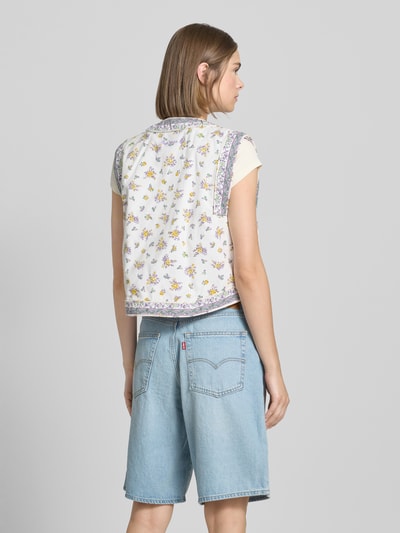 Pepe Jeans Kamizelka materiałowa o kroju regular fit z mieszanki bawełny i lnu Złamany biały 5