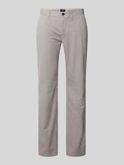 Produktfoto, Kleingemusterte Hose mit Gesäßtaschen von MCNEAL, Beige, Baumwoll-Elasthan-Mix, Slim-Fit, schmale Form, feine Struktur, Herren