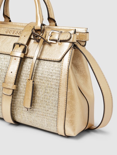 Guess Handtasche mit Strukturmuster Modell 'SESTRI' Gold 3