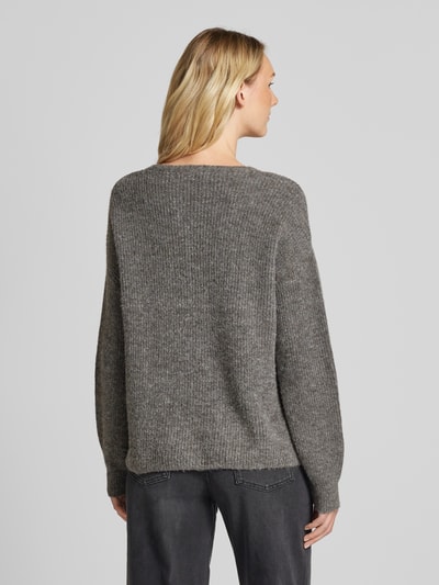 Vero Moda Loose fit gebreide pullover met wol, model 'DESMA' Middengrijs - 5