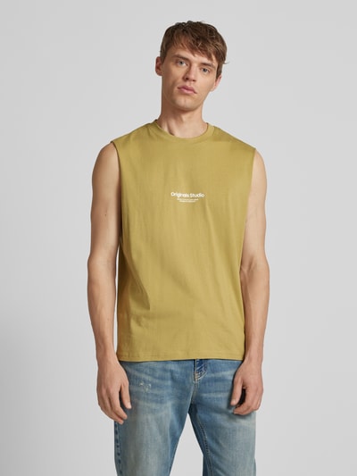 Jack & Jones Tanktop mit Label-Print Modell 'VESTERBRO' Senf 4