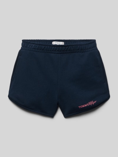 Tommy Hilfiger Teens Szorty dresowe o kroju relaxed fit z mieszanka bawełny Granatowy 1
