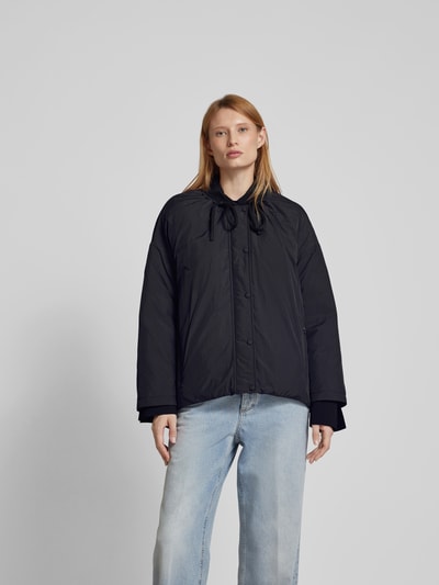 Yves Salomon Steppjacke mit Rundhalsausschnitt Black 4