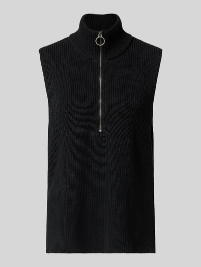 Soyaconcept Pullunder mit Stehkragen und Reißverschluss Modell 'Julia' Black 2