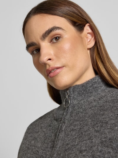 Selected Femme Loose Fit Cardigan aus Woll-Mix Modell 'SIA' Dunkelgrau 3