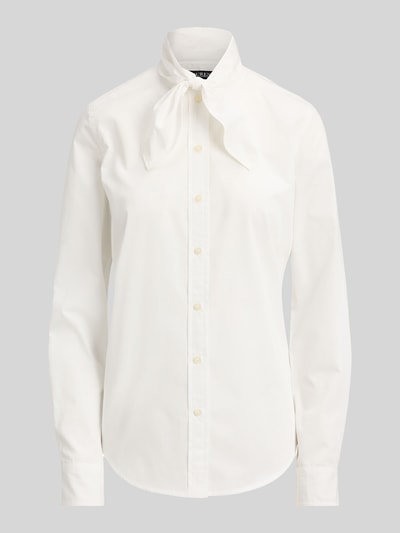 Lauren Ralph Lauren Regular Fit Freizeitbluse aus reiner Baumwolle mit Schluppe Weiss 2