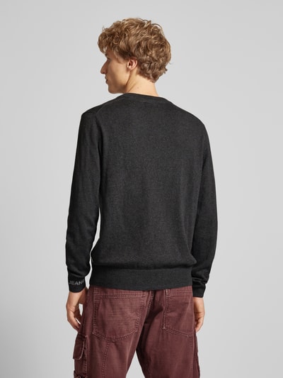 Pepe Jeans Strickpullover mit Rundhalsausschnitt Modell 'Andre' Anthrazit 5