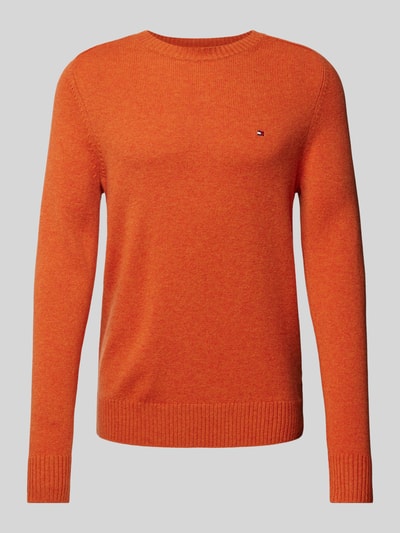 Tommy Hilfiger Wollpullover mit Logo-Stitching Orange 2