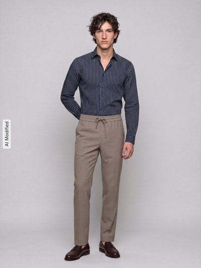 OLYMP No. Six Super Slim Fit Businesshemd aus Baumwoll-Mix Marine 1