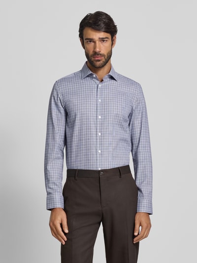 SEIDENSTICKER Slim fit zakelijk overhemd met knoopsluiting Marineblauw - 4