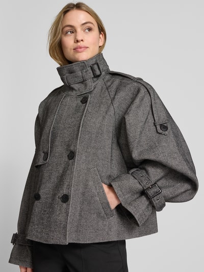 Gestuz Jack met wol en opstaande kraag Middengrijs - 3