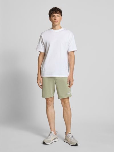 PUMA PERFORMANCE Sweatshorts met logostitching Lichtgroen - 1