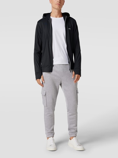 BOSS Green Sweatjacke mit Galonstreifen Modell 'Sicon Gym' Schwarz 1
