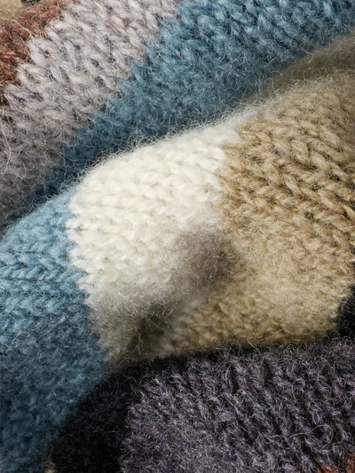 PAUL SMITH Schal aus Lanawolle mit Streifenmuster Modell 'Kahlo' Mittelbraun 2