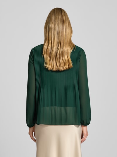 ZABAIONE Blouse met lange mouwen met plissévouwen en ronde hals Donkergroen - 5