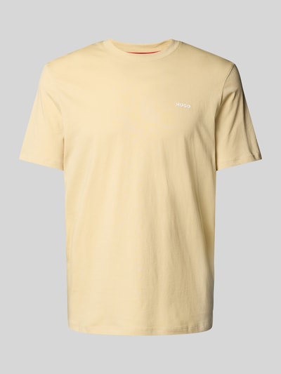 HUGO T-Shirt mit Label-Print Modell 'Dero' Beige 2