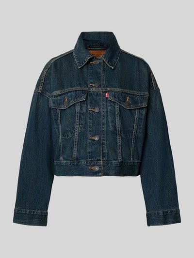 Levi's® 300 Jeansjacke mit Label-Detail Modell 'LOOSE CROP TRUCKER' Blau 2