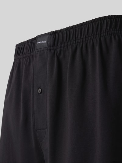 Bread & Boxers Boxershorts mit elastischem Bund im 2er-Pack Black 2