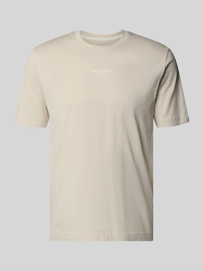 Produktfoto, Regular Fit T-Shirt aus reiner Baumwolle von Marc O'Polo in Unifarbe, Label Print, Rundhals, kurzarm, Jersey-Textur