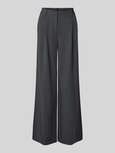 Stefanel Wide Leg Bundfaltenhose mit Gürtelschlaufen Modell 'SLOUCHY' Hellgrau 2