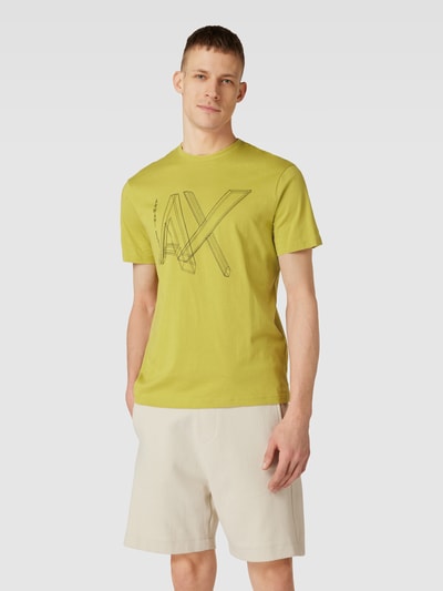 ARMANI EXCHANGE T-Shirt mit Label-Print Senf 4