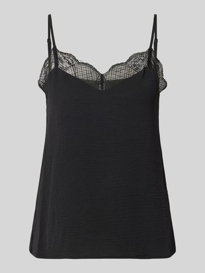PIECES Loose Fit Blusentop mit Spitzenbesatz Model 'TIFFANY' Black 1