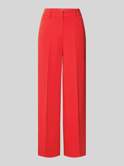 Produktfoto, Hose mit Bügelfalten von More & More in kräftigem Rot, Material-Mix mit Viskose-Anteil, Regular-Fit, Gesäßtaschen.