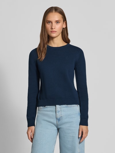 REVIEW Slim Fit Pullover aus reiner Baumwolle Dunkelblau 4