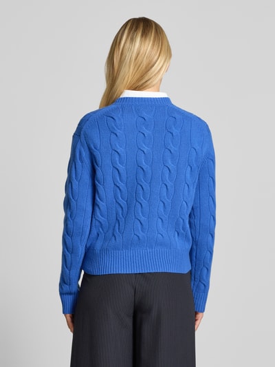 Polo Ralph Lauren Sweter z dzianiny z mieszanki bawełny i kaszmiru ze ściegiem warkoczowym Niebieski 5