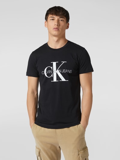 Calvin Klein Jeans T-shirt met logoprint  Zwart - 4