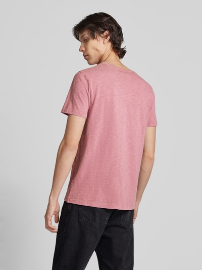 Superdry T-shirt in een effen design Oudroze - 5