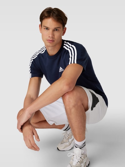 ADIDAS SPORTSWEAR T-Shirt mit Kontraststreifen Marine 3