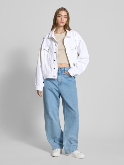 Calvin Klein Jeans Jeansjack met labelpatch Wit - 1