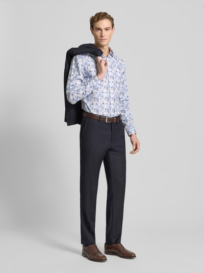 Jake*s Slim fit zakelijk overhemd van katoen met kentkraag Wit - 1