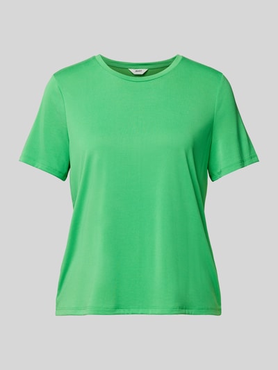 Object T-shirt met ronde hals, model 'Jannie' Groen - 2