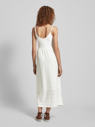 Only Sukienka midi z haftem angielskim model ‘ELLEN’ Złamany biały 5