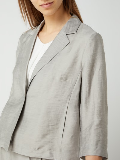 Betty Barclay Blazer aus Satin mit Leinen-Anteil  Hellgrau 3