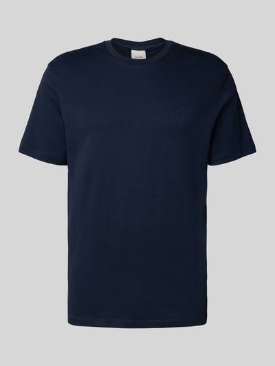 CK Calvin Klein T-shirt met logostitching, model 'SUPIMA' Marineblauw - 2