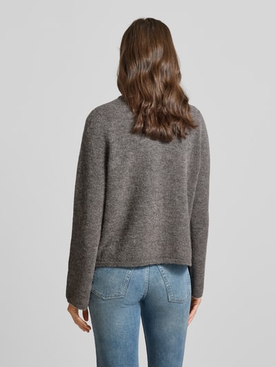 Selected Femme Regular fit gebreid jack van wolmix, model 'LULU' Middengrijs - 5