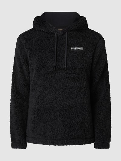 napapijri patch curly teddy hoodie