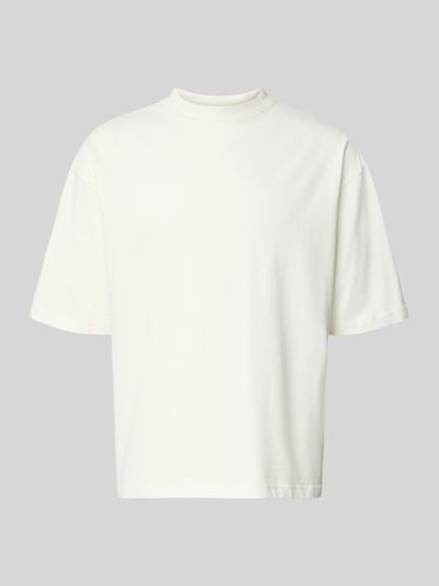 Produktfoto, Oversized T-Shirt mit Rundhalsausschnitt von PROHIBITED, czysta bawełna, białe, szeroki krój, opuszczone ramiona