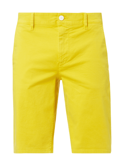 BOSS Orange Slim Fit Shorts mit Stretch-Anteil Modell 'Schino' Gelb 1