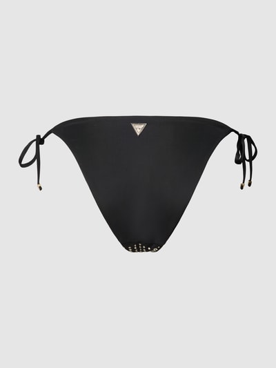 Guess Figi bikini z obszyciem kamieniami stras Czarny 3