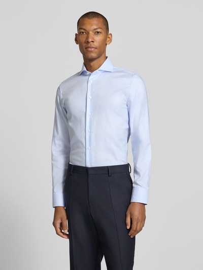 Seidensticker Slim fit zakelijk overhemd van puur katoen Bleu - 4