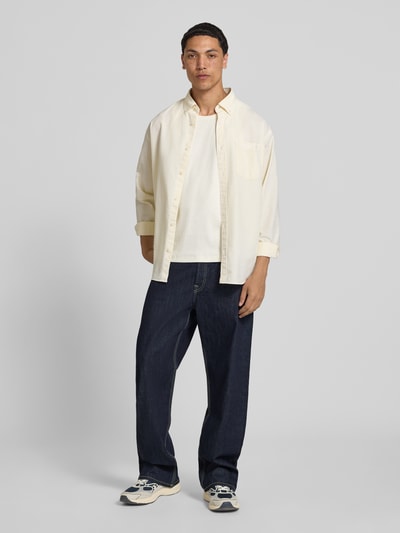 JACK & JONES Jeans o kroju loose straight fit z kieszeniami wpuszczanymi model 'TED' Jeansowy niebieski 1