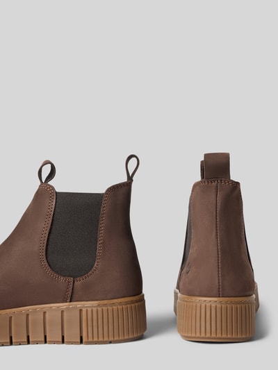 Productfoto, Chelsea Boots aus echtem Rindsleder van Tamaris, look: effen, punt van de schoen: rond, hakvorm: plat, logodetail, treklusje, licht geprofileerde zool, materiaalverwerking: generfd leer, materiaal: echt rundleer